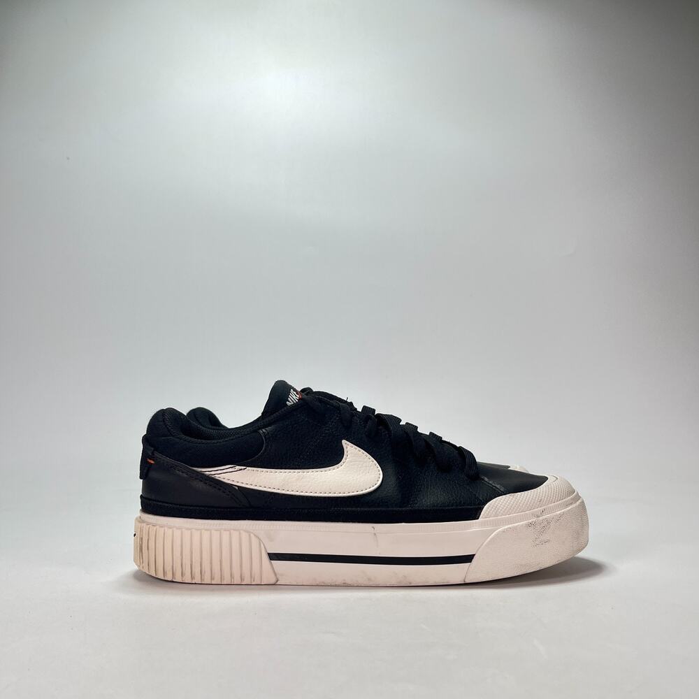 Nike Court Legacy Lift Black Sail Casual Platform Shoes DM7590-001 Womens Size 9